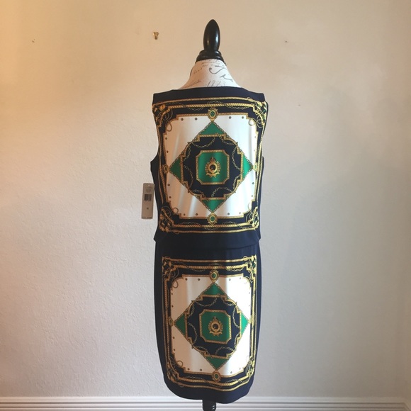 New Lauren Ralph Lauren 16 nautical dress green - Picture 3 of 7